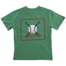 Load image into Gallery viewer, Celebrate their love for the game with the Boy's Baseball is Life Tee from J. Bailey. This vibrant green shirt features a bold baseball motif on the back and a classic logo on the front, making it perfect for young fans who live and breathe baseball. Comfortable and stylish, it’s an ideal choice for everyday wear or game day, helping your child show off their passion with pride.
