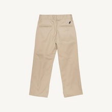 Load image into Gallery viewer, Classic and charming, our Prep School Pants in Keeneland Khaki with Nantucket Navy Stork are preppy perfection! Pair them with his favorite Dean's List Dress Shirt for a classic look!
Belt loops
2 front pockets
2 back pockets
Zipper and button front closure
Embroidered stork above right pocket
Call us or email us to order: shopcottontailsnc@gmail.com