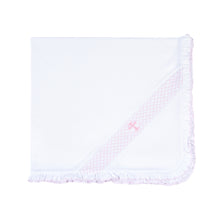 Load image into Gallery viewer, Blessed Smocked Ruffle Receiving Blanket - Pink