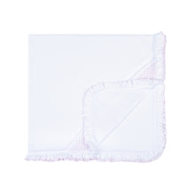 Load image into Gallery viewer, Blessed Smocked Ruffle Receiving Blanket - Pink