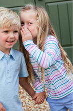 Load image into Gallery viewer, It's no secret that PRODOH Girls Pro Performance Long Sleeve Fishing T-shirt Fuchsia Pink Multi Color Stripe with Darlin Marlin artwork sells out super fast! With custom artwork on the back of each performance t-shirt it's no wonder PRODOH tees are a favorite with toddlers, kids, and youth boys and girls. Fabric is UV protective, fast drying, pill-resistant and soft on the skin!! Available in sizes 6 month-youth large 12/14.
UPF 50+ 90% Polyester 10% Lycra
Fast Drying
Pill Resistant
Machine Washa