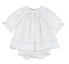 Load image into Gallery viewer, Infant Girl's Classic Embroidery Bishop Dress- Blue