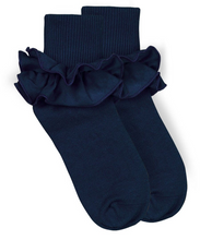 Load image into Gallery viewer, Ruffle Lace Turn Cuff Socks