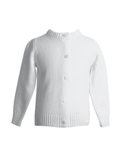 Load image into Gallery viewer, The Carey Cardigan from The Yellow Lamb is a timeless addition to your child's wardrobe, perfect for layering on cooler days. Crafted to complement classic outfits, it offers warmth without compromising style. This essential piece ensures your little ones stay cozy while maintaining a polished, traditional look.