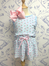 Load image into Gallery viewer, This adorable Girls Cherry Printed Tank Top by Funtasia Too! is the perfect addition to any spring and summer wardrobe. With its playful cherry print and stylish blue accents, your little girl will feel bright and stylish all day long. Made with high quality materials for lasting comfort and fashion-forward appeal. Pairs perfectly with our Cherry Printed Butterfly Shorts!
SHORTS NOT INCLUDED