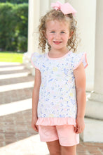 Load image into Gallery viewer, Introducing the Infant Girls Enchanted Short Set from Trotter Street Kids! Perfect for summer at the Disney park, this outfit features hidden Disney details in a beautifully designed shirt and coordinating pink shorts. Your little one will look and feel like a princess, making it the perfect addition to her wardrobe.