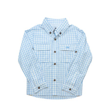 Load image into Gallery viewer, Double the fishing stories, double the fun! The Flagler Fishing Shirt is the ultimate combination of functionality and style for your little angler. Whether he's reeling in the big one or exploring the beach, this shirt keeps him cool, comfortable, and ready for action.
Vented mesh back for breathable comfort during every adventure.
Roll-up sleeves for sun protection or to cool off when the temperature rises.
Year-round versatility, perfect for everything from boat trips to backyard fun