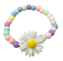 Load image into Gallery viewer, Show her confidence with these adorable Daisy Flowerbomb friendship bracelets! Each one features colorful beads and a large colorful daisy for extra fun. Plus, with proceeds going to charity, you can make a positive impact while expressing yourself. Made by Anuja Tolia. Available in 4 different colors.