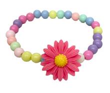 Load image into Gallery viewer, Show her confidence with these adorable Daisy Flowerbomb friendship bracelets! Each one features colorful beads and a large colorful daisy for extra fun. Plus, with proceeds going to charity, you can make a positive impact while expressing yourself. Made by Anuja Tolia. Available in 4 different colors.