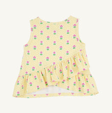 Load image into Gallery viewer, Our sweet Love You Back Top in Fairway Floral is perfect for mixing and matching with all her favorite pieces! Premium Pima Cotton Knit fabric ensures she stays comfortable from morning adventures to afternoon playdates while the versatile design makes getting dressed a breeze. A wardrobe staple that brings breezy island style and timeless Southern elegance to every sunny day.