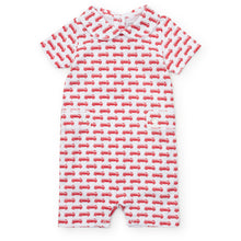 Load image into Gallery viewer, Henry Boys' Pima Cotton Shortall - Fire Truck Red