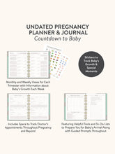 Load image into Gallery viewer, With so much to think about during pregnancy, the Undated Pregnancy Planner & Journal from Studio Oh! is the ideal companion for navigating the unique experiences and responsibilities of this special time as well as keeping expectant moms organized. Inside, you’ll find monthly and weekly views for staying organized through all three trimesters, plus additional monthly views to keep new moms on track after birth.