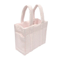 Load image into Gallery viewer, Quilted Mini Go Go Tote in Pamlico Pink Stripe