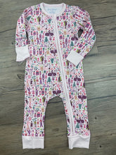 Load image into Gallery viewer, Explore our Nutcracker Christmas print dress and transport to a world of Yuletide fantasy filled with sugar plum ferries, battling mice, Mother Ginger, Uncle Drosselmeyer, Claira and her Nutcracker Prince! This print will bring nostalgic memories of Christmases past and inspire bedtime stories and sweet dreams of sugar plums and Christmas tidings all season long.