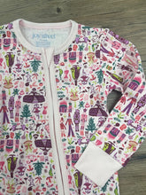 Load image into Gallery viewer, Explore our Nutcracker Christmas print dress and transport to a world of Yuletide fantasy filled with sugar plum ferries, battling mice, Mother Ginger, Uncle Drosselmeyer, Claira and her Nutcracker Prince! This print will bring nostalgic memories of Christmases past and inspire bedtime stories and sweet dreams of sugar plums and Christmas tidings all season long.