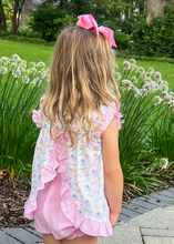 Load image into Gallery viewer, Transform your little one into an animal lover with Infant Girls Zoo-Pendous Bloomer Set from James & Lottie! Featuring a charming zoo animal design, ruffle details, and pink gingham bloomer shorts, it's perfect for a day at the zoo or any playdate. Your child will look cute and feel comfortable in this adorable outfit!