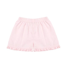 Load image into Gallery viewer, Add a touch of fun and style to your little one's summer wardrobe with Emma's Gingham Shorts from Zuccini Kids! Featuring a charming ruffle hem and versatile red gingham print, these shorts can be easily paired with a variety of colorful tops for endless mix-and-match options. Available in light pink and red.