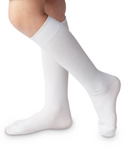 Load image into Gallery viewer, These nylon knee high socks are perfect for baby, girls, boys and women! The lightweight nylon is perfect for all dress shoes. Knit with high quality yarn that is durable and comfortable. These socks are ideal for formal wear, church, Easter outfits, Valentine's Day outfits, holidays, Christmas outfits, and dressing up.
