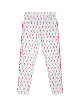 Load image into Gallery viewer, Girls Candy Land Ric Rac Leggings from Set Proper bring festive cheer to your child's wardrobe. Featuring a playful candy cane print, these leggings are perfect for holiday celebrations and everyday wear. The sweet design pairs beautifully with the Girls Merry Embroidered Sweatshirt for a coordinated seasonal look. Soft, comfortable, and designed for active kids, they're an easy way to add fun to any outfit.