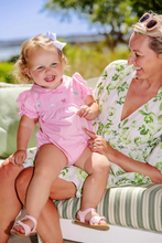 Load image into Gallery viewer, The Holly Bea Bubble in Pier Party Pink with Bunny & Bow Embroidery is a springtime treasure that brings sweet charm to your little lady's Easter celebrations and beyond. This adorable bubble features our delightful bunny and bow embroidery and soft fabric that keeps her comfortable and picture-perfect all day long. A seasonal must-have that's ideal for egg hunts, family photos and creating the sweetest springtime memories!