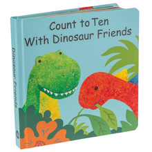 Load image into Gallery viewer, Next to cuddly companions, books are about the most cherished and evergreen gifts youngsters (and parents) hold dear. 
– 8×8″
– 20 pages
– Full color illustrations
– Coordinates with our dino stuffed toys
– Board book comes with ISBN and UPC printed on back
– Ships individually shrink wrapped
Why we love board books:
– Books are a top choice for baby shower, parent, and grandparent purchases
– Book and matching toy enhance story time ritual
– Great way to “ease into bedtime” with a toy to hug