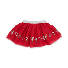 Load image into Gallery viewer, Light up the season with the Christmas Lights Merry Tutu Skirt with Bike Shorts, featuring shimmery sequin Christmas lights appliques that sparkle with every twirl. The silky-soft viscose from bamboo shorts keep your little one comfy, while the soft tulle overlay and sparkle waistband add festive flair to every holiday moment.
Soft Bamboo Shorts: Smooth, breathable, and comfy for all-day wear
Sequin Christmas Lights: Whimsical sparkle for merry, magical fun