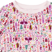 Load image into Gallery viewer, Explore our Nutcracker Christmas print dress and transport to a world of Yuletide fantasy filled with sugar plum ferries, battling mice, Mother Ginger, Uncle Drosselmeyer, Claira and her Nutcracker Prince! This print will bring nostalgic memories of Christmases past and inspire bedtime stories and sweet dreams of sugar plums and Christmas tidings all season long.