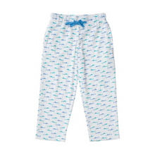 Load image into Gallery viewer, After all that adventuring, angling, beaching and boating...you're going to need some down time! Rest up and lounge around in our PRODOH Kids lounge life pant with Marlin Fish Print on white knit Peruvian cotton fabric! Pair with any of our performance fishing t-shirts snd complete your cozy look with a Spinnerbait or Crew Control Sweatshirt!
92% Cotton 8% Spandex
Elastic Waistband with Drawcord
Machine Washable