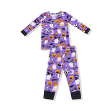 Load image into Gallery viewer, Costumed Ghosts - Purple - L/s Loungewear Set