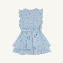 Load image into Gallery viewer, Your little lady will steal the show in the Mary Price Party Dress featuring our enchanting Little London Flowers print! This stunning dress showcases beautiful details and soft fabric that's perfect for Easter celebrations, vacations and special occasions. She'll radiate joy and confidence while twirling in this absolutely gorgeous dress all spring!
