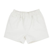 Load image into Gallery viewer, Our Sheffield Shorts in Saratoga Stone with Saratoga Stone Stork are preppy and practical! The elastic waist makes diaper changes and potty training so much easier, and you'll love how put together he looks. Pair them with any of our Prim & Proper Polos or Carter Crewnecks for a classic and charming outfit!