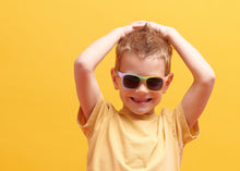 Load image into Gallery viewer, Elevate your mini’s everyday style with a pair of our classically cool Original Navigators! Ultra-stylish, well-made, and sun-safe for endless outdoor fun, these shades are perfect for your little adventurer or baby on the go. Each pair now comes with a microfiber storage bag that doubles as a cleaning cloth to keep your little one’s shades safe and clean.
