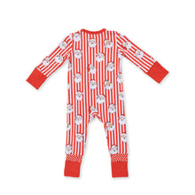 Load image into Gallery viewer, Vintage Santa Stripe Convertible Romper