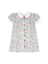 Load image into Gallery viewer, The Breccan Dress is a sweet and timeless style for the school year and beyond. Made in our adorable Homeroom Blooms knit fabric, this comfortable dress features a classic button-front design for an extra touch of traditional cuteness.
Perfect for the first day of school, special moments, and everyday adventures.