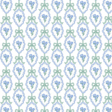 Load image into Gallery viewer, Introduce your little girl to sweet dreams with the Hampton Blooms Sophie Shorts Set from Lila & Hayes. This pajama set includes a long sleeve shirt and coordinating shorts, featuring a charming blue and green floral print on a crisp white background. Crafted with comfort and style in mind, this classic set will have her sleeping soundly.