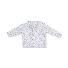 Load image into Gallery viewer, This Country Girl Floral Quilted Jacket with a charming Peter Pan collar is crafted from soft, heavyweight bamboo fabric, providing warmth and comfort for infants and toddlers. Its quilted design adds cozy insulation, making it ideal for crisp fall days. Pair it effortlessly with leggings or a skirt to create an adorable, stylish outfit your little one will love to wear.