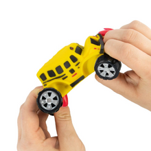 Load image into Gallery viewer, Watch your child's imagination take the wheel with this delightful sand-filled school bus toy. Designed for little hands to stretch, pull, and squeeze, it delivers satisfying sensory play while building hand-eye coordination and fine motor skills. Perfect for keeping toddlers engaged during quiet time or on the go!