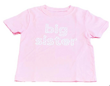 Load image into Gallery viewer, Celebrate your little one's promotion to big sister with Mustard & Ketchup Kids' Short-Sleeve "Big Sister" T-Shirt. This girls' play t-shirt is perfect for showing off her new title and features short sleeves for added comfort. Empower your child and make her feel special with this playful and stylish shirt.