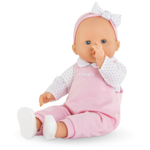 Lise is the perfect large baby doll for caring for doll like real parents. At 14”, it is just the right size for a child's little arms - perfect for cuddling, mothering and copying what grown-ups do when caring for their babies.
The doll's face, arms and legs are made of delicately vanilla-scented, soft-touch vinyl. Its soft body means it can move easily and even sit up “all on its own”.