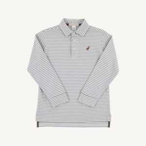 Long Sleeve Prim & Proper Polo in Grantley Gray