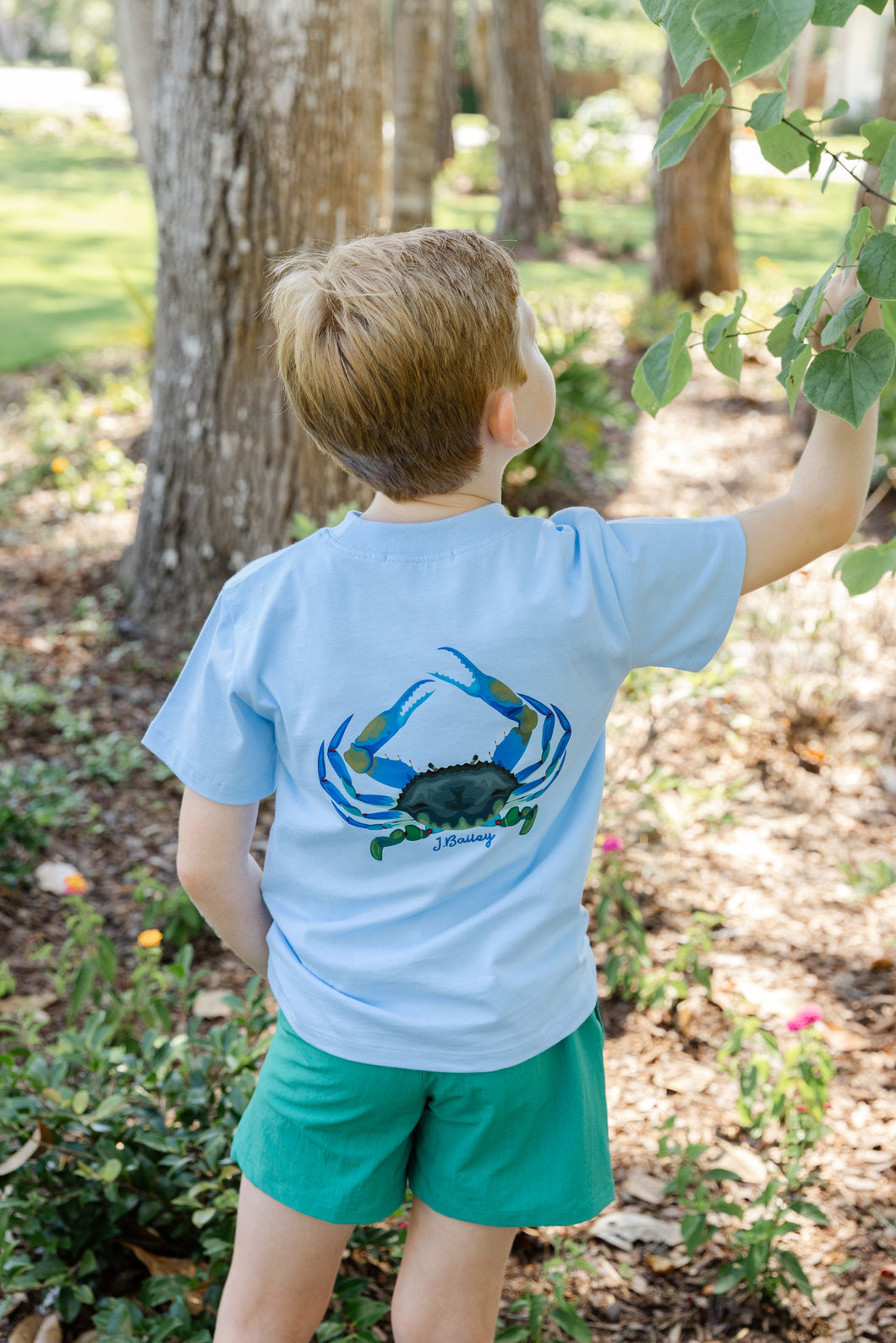 Boy's Crab on Bayberry Tee
