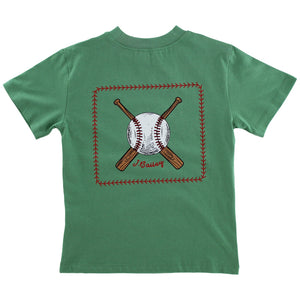Celebrate their love for the game with the Boy's Baseball is Life Tee from J. Bailey. This vibrant green shirt features a bold baseball motif on the back and a classic logo on the front, making it perfect for young fans who live and breathe baseball. Comfortable and stylish, it’s an ideal choice for everyday wear or game day, helping your child show off their passion with pride.