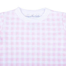 Load image into Gallery viewer, Keep your little one cozy and comfortable in our Baby Pink Checks 2-Piece Pajamas! Made with a soft pink and white checkered pattern, these pajamas are perfect for snuggles and sleep. From playtime to bedtime, keep your kids stylish and cozy with Magnolia Baby.
