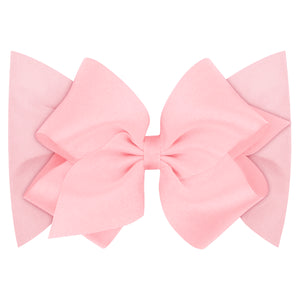 Light Pink King Grosgrain Bow on Cotton Jersey Baby Headband