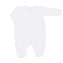 Load image into Gallery viewer, Beautiful Swiss Floral Romper. Made in America.
