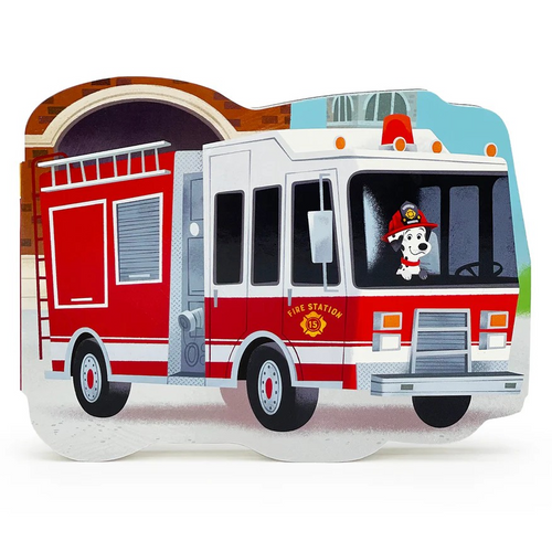 What is inside a fire truck? How does it work? Toddlers are curious about vehicles that go! This shaped, sturdy board book looks under the hood and inside the cab. Learn about the engine and discover how firefighters put out fires. Mixing sweet illustrations with interesting facts for grown-ups and toddlers alike makes this a great early learning book.