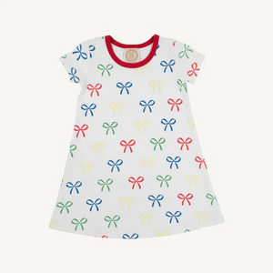 Polly Play Dress in Ribbon Reminder with Richmond Red
