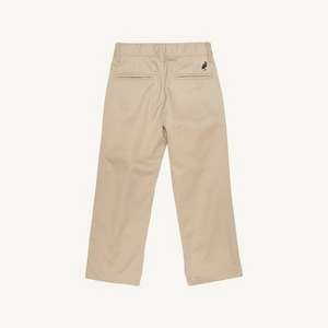 Classic and charming, our Prep&nbsp;School Pants in Keeneland Khaki with Nantucket Navy Stork are preppy perfection! Pair them with his favorite Dean's List Dress Shirt for a classic look!

Belt loops
2 front pockets
2 back pockets
Zipper and button front closure
Embroidered stork above right pocket

Call us or email us to order: shopcottontailsnc@gmail.com