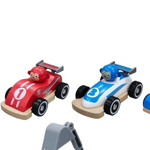 Pick one or all of these amazing handheld vehicles with their own driver.

Red Racecar
Blue Racecar
Firetruck
Police Car
Bulldozer
Digger

Articulated digger arms, bulldozer bucket and fire truck ladders are featured on different vehicles.&nbsp;

The animal drivers' heads rotate for enhanced play!

Each sold separately.