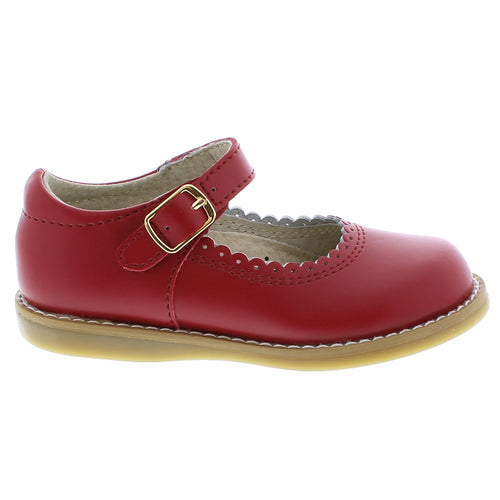 Footmates Allie Mary Jane in Red for girls toddler to kids. 